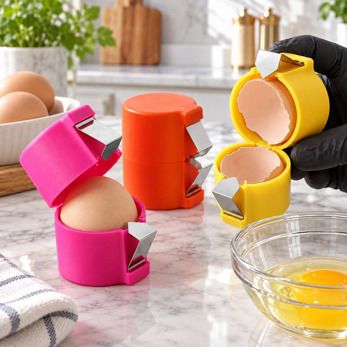 Egg Shell Opener – Easy Egg Cracker Tool for Cooking & Baking