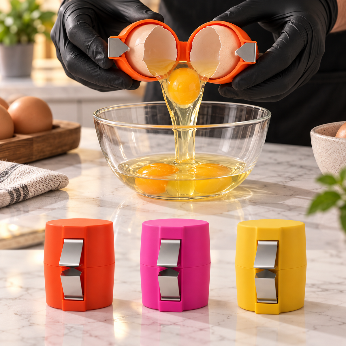Egg Shell Opener – Easy Egg Cracker Tool for Cooking & Baking