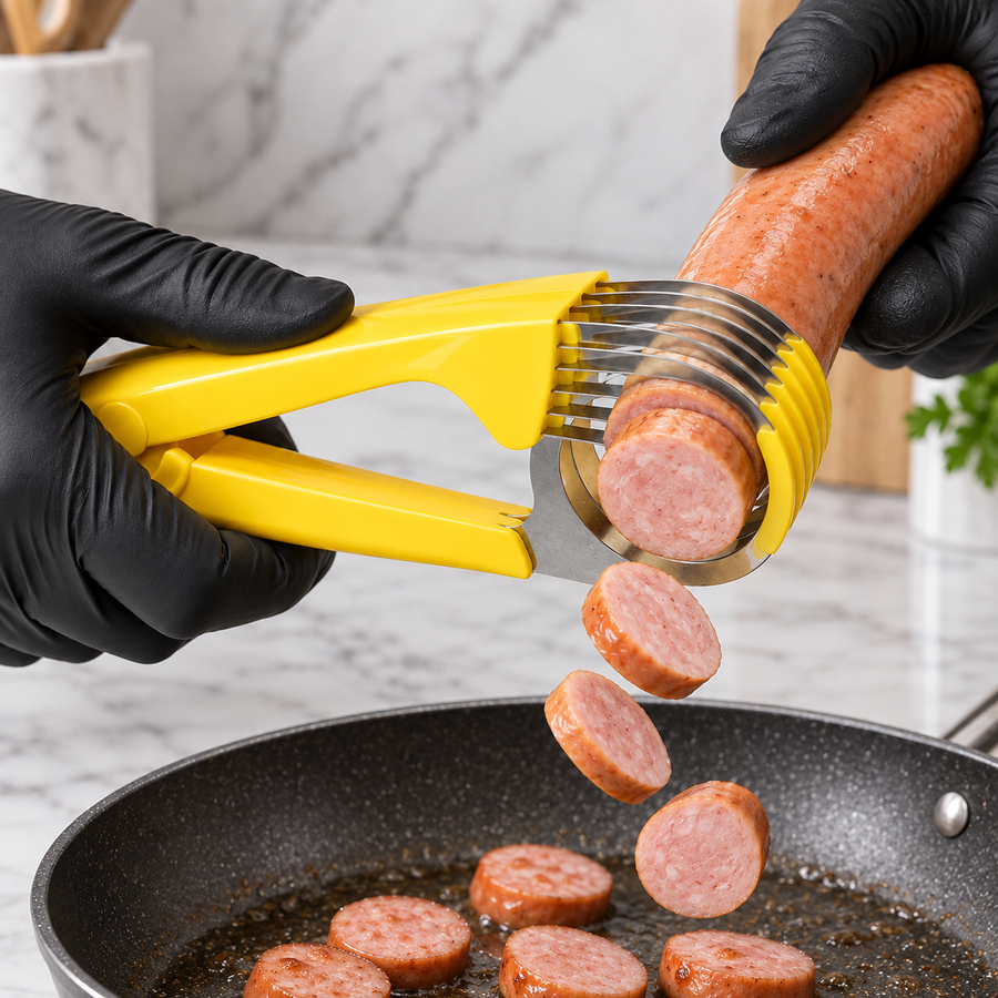 Stainless Steel Banana Slicer – Quick & Easy Fruit Cutting Tool