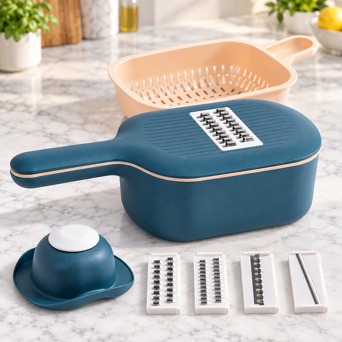 Studio Slicer – Mandoline Vegetable Slicer & Grater with Catch Bowl