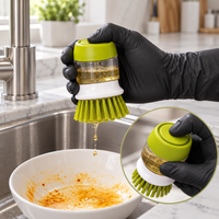 Soap Dispensing Dish Brush with Holder