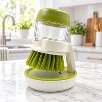 Soap Dispensing Dish Brush with Holder