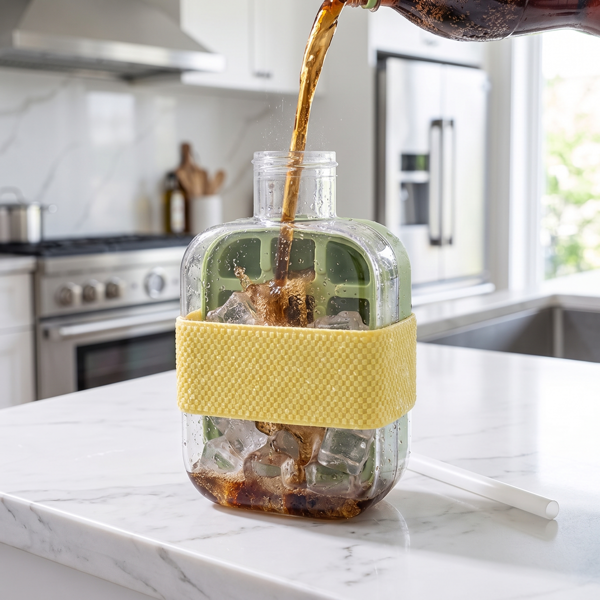 2-in-1 Press & Release Ice Maker Cup