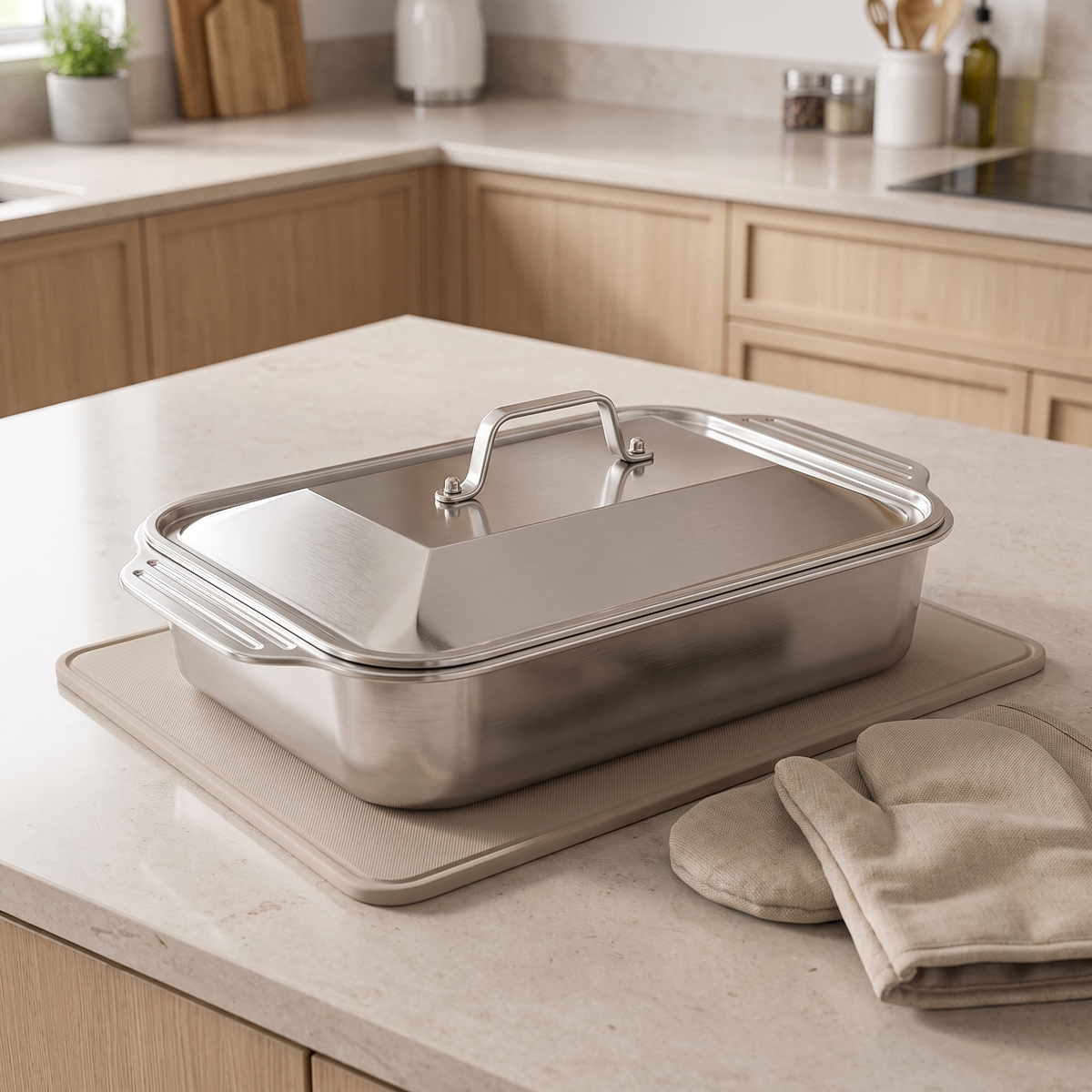 RoastPro Stainless Roasting Pan