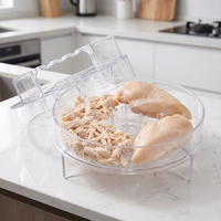 Transparent Chicken & Meat Shredder – Easy Twist Shredding Tool