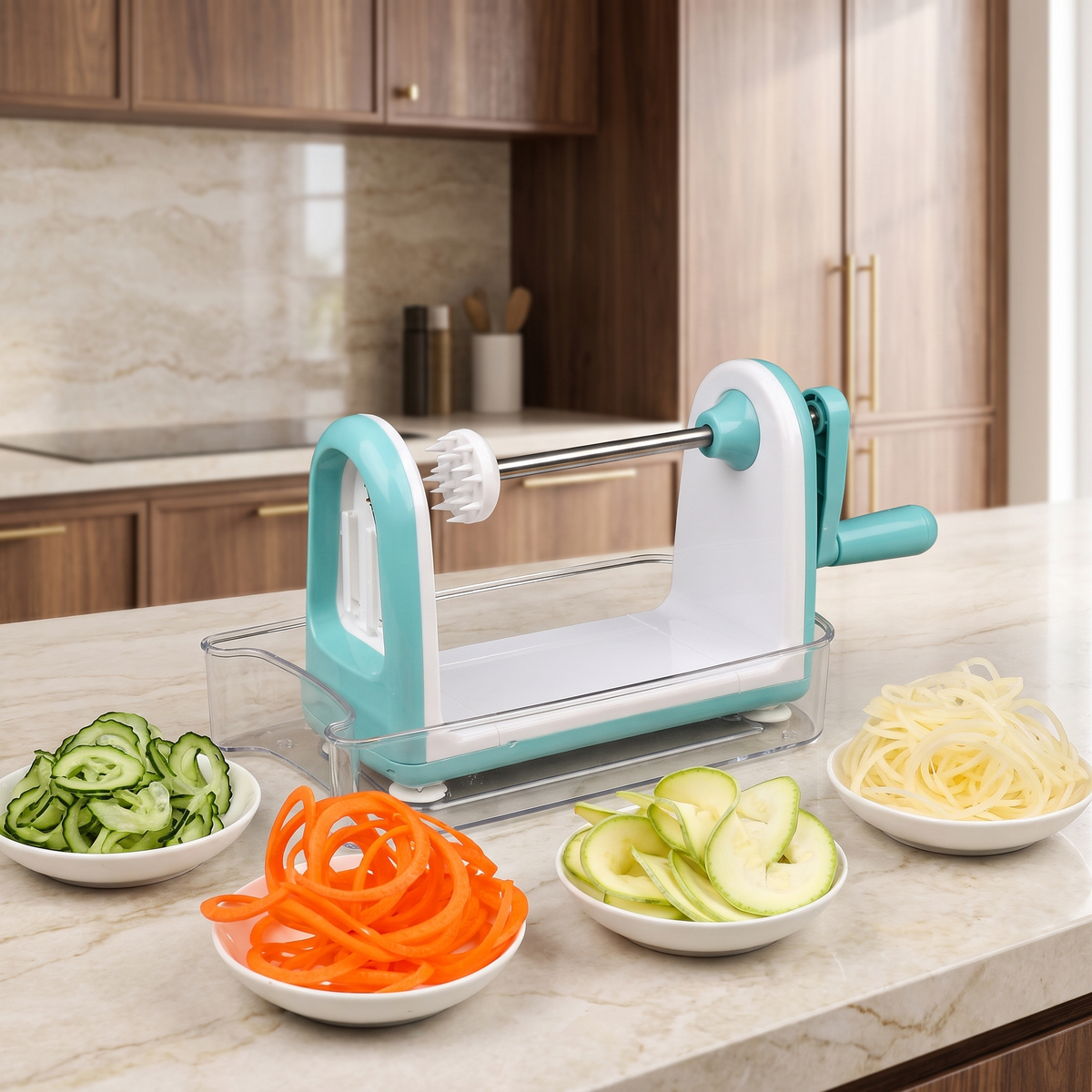 Manual Vegetable Spiralizer with Container