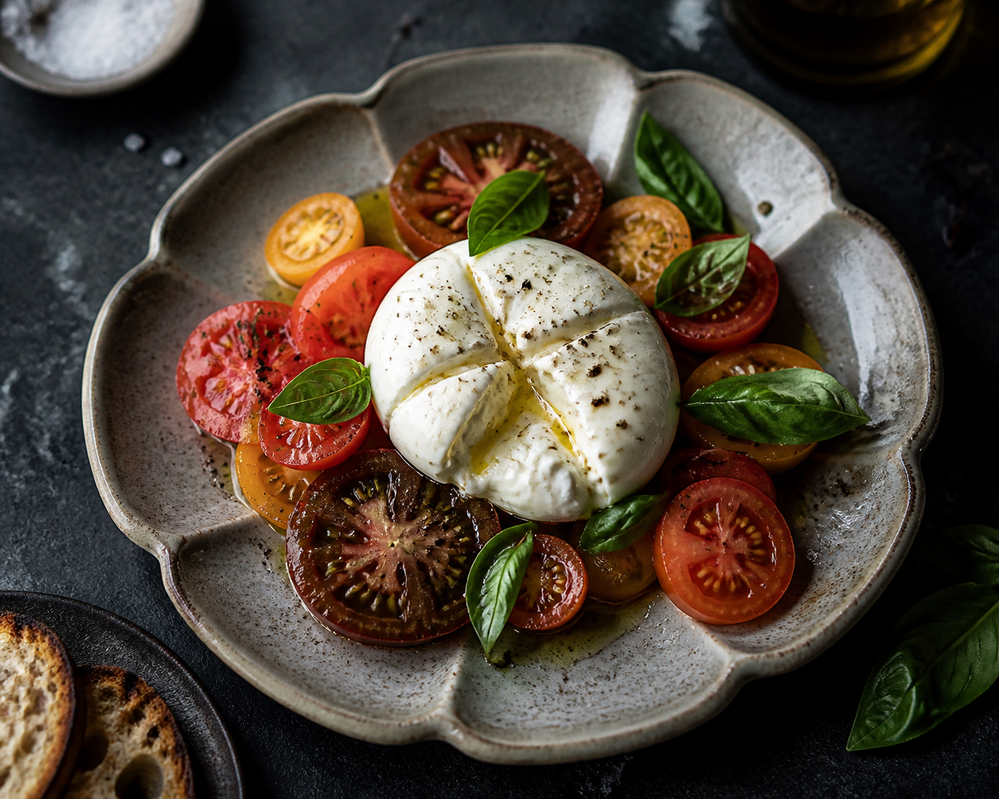 Burrata Plate with Tomatoes