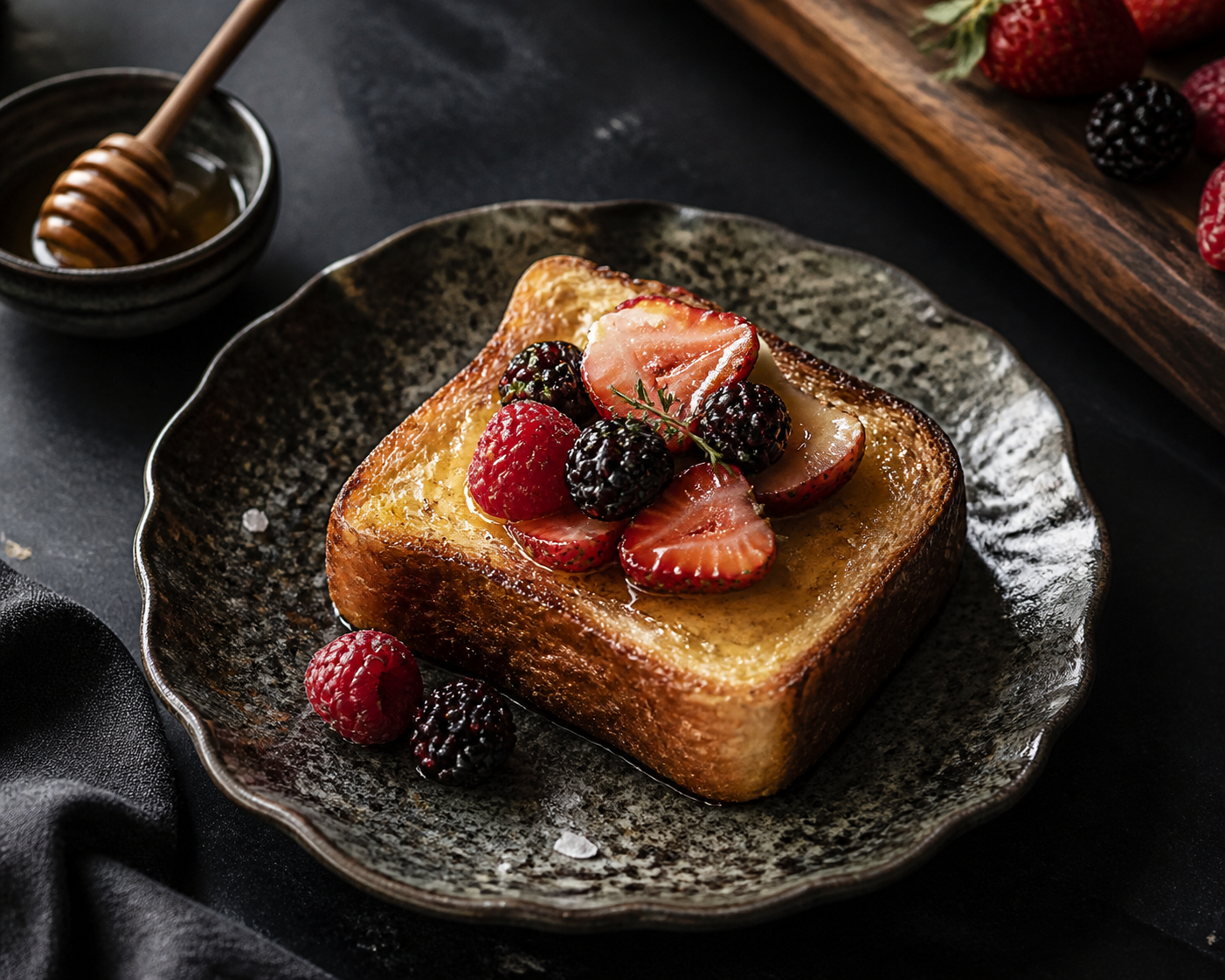 Honey Butter Toast with Berries